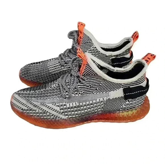 Unisex Running Athletic Shoes Sneakers Lace Up Sport Black White Size 42 - Picture 5 of 9